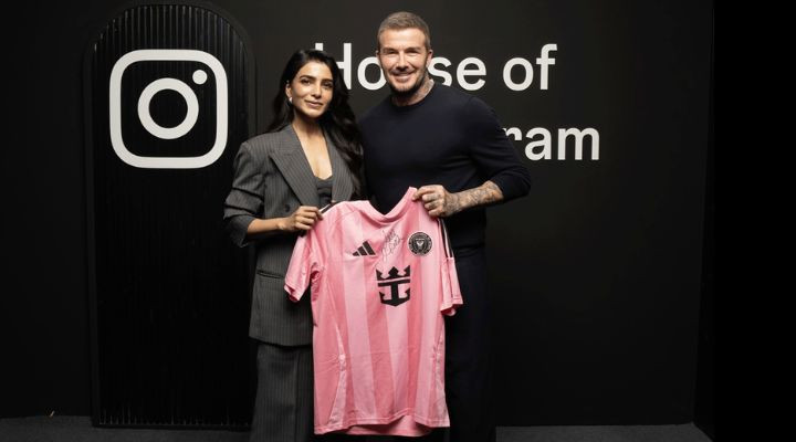 সামান্থাকে ইন্টার মিয়ামির জার্সি উপহার দিলেন বেকহ্যাম